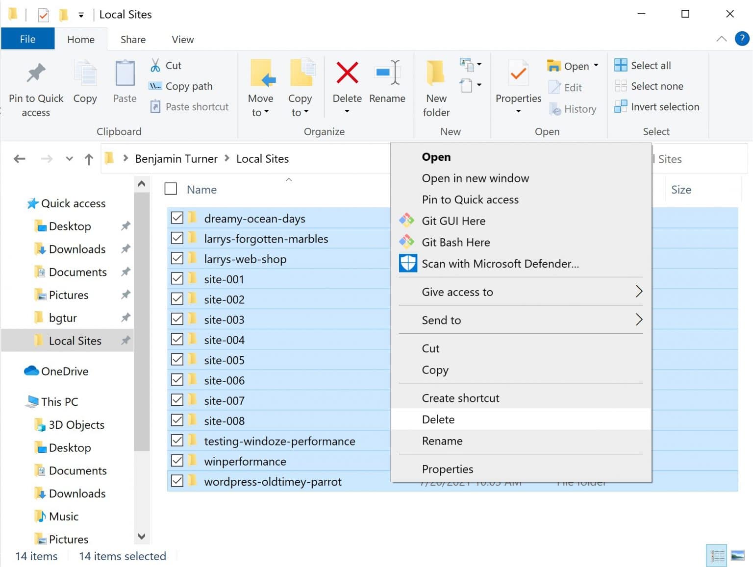 Uninstall Local on Windows